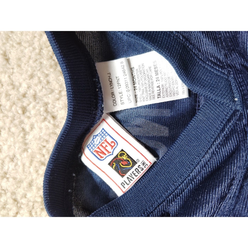 Vintage NFL Jersey Baby Boys Size 12 Months Lynch - Picture 3 of 3